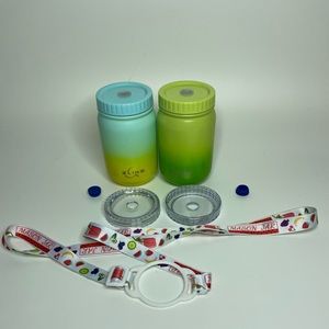 MASON JAR TUMBLERS SET OF  (TWO)